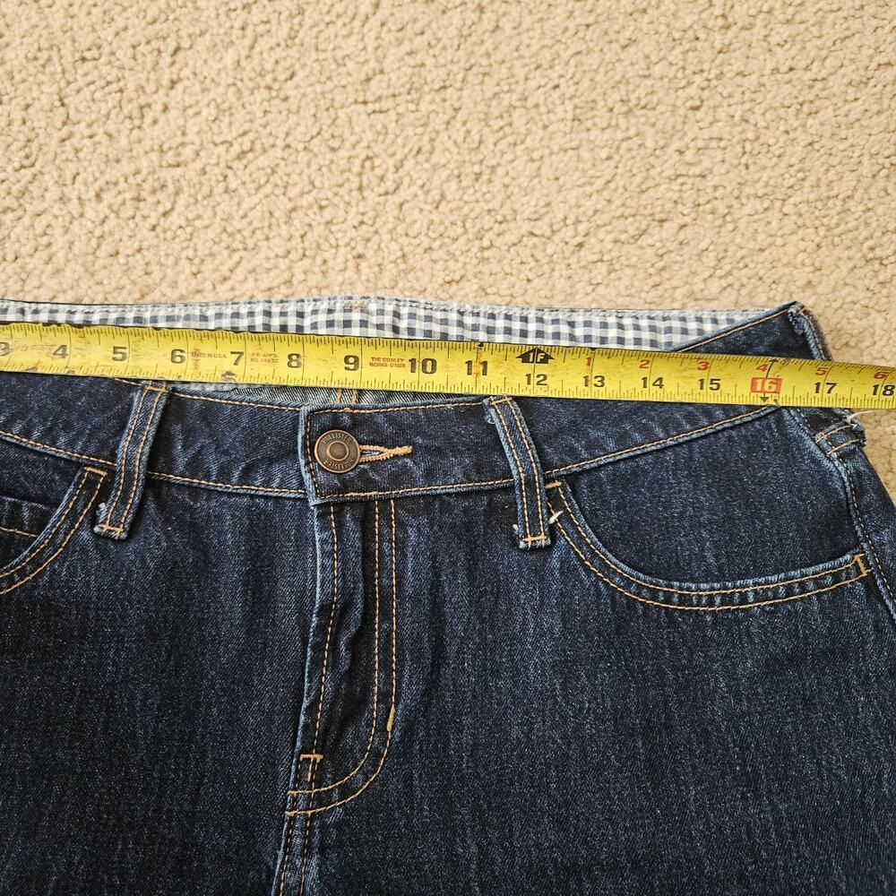 Hollister Low-Rise Dark Wash Foldover Waist Baggy Jeans 8S / 29 - Picture 6 of 8